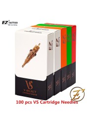 100/200pcs Mixed Sizes EZ V-Select Tattoo Cartridge Needle Kits RL RS M1 CM Disposable Tattoo Needles Kits Tattoo Grips