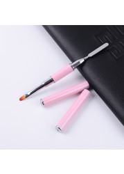 2-In-1 Double End Nail Pen Poly Nail Gel Picker Brush Multi-Use Pen Shaped Gel Color Bar Flower Brush Art Manicure Tool