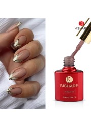 MSHARE Light Brown Nail Builder Liquid Gel In Bottle Nail Extension Quick Build Clear Led UV Gel 10ml