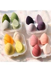 4/7/8pcs New Beauty Egg Set Gourd Water Drop Puff Makeup Sponge Set Colorful Pad Cosmetics Sponge Egg Tool Wet and Dry Use