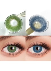 Bio-essence 2022 New 1 Pair Eye Color Contact Lenses Natural Brown Lenses Beauty Fashion Blue Green Green Eye Contact Lenses