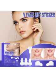 60pcs Thin Face Stickers Set Face Lifting Patches Chin Lifting Tape V Shape Face Line Lifting Wrinkle Sagging Tightening Skin Care Tool