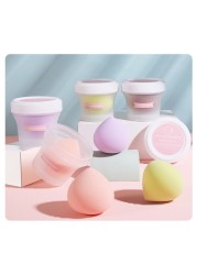 1pc Peach High Quality Portable Makeup Sponge With Box Powder Puff Foundation Bevel Cutting Tools Free Shipping Makeup Sponges