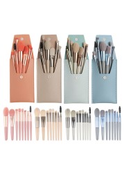 8pcs Mini Makeup Brush Tool Set Face Beauty Cosmetic Brush for Beginner Eyelashes Lip Concealer Blush Makeup Brushes Set