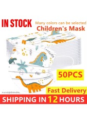 Fast Delivery Cartoon Kids Disposable Protective Mask 3 Layer Non-woven Baby Filter Hygiene Thicken Children Face Mouth Mask