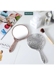 Princess mirror simple European beauty makeup portable handle mirror