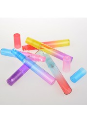 50pcs/lot 4ml 8ml Mist Spray Bottles Refillable Perfume Empty Tube Glass Travel Bottles Rainbow Color Spray