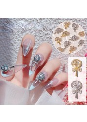 3pcs New nail sucker zircon jewelry gold silver color preservation jewelry phototherapy nail drill accessories