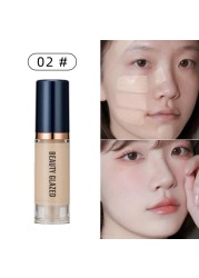 Full Coverage Matte Foundation Light Concealer Brighten Face Base Tone Whitening Face Makeup Long Lasting Liquid Cosmetic TSLM2