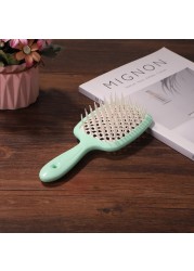 Plastic Hollow Mesh Comb Wet Dry Dual-use Women Scalp Massage Comb Hair Brush Hollow Out Home Salon DIY Hair Styling Tool