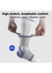 1PC Ankle Brace Sports Compression Sleeve Strap Support Elastic Weave Bandage Foot Protective Gear Gym Fitness