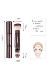 Hourglass Makeup Brushes Retractable Double-ended Dense Powder Face Liquid BB Cream Skin Portable Makeup Brush Tools