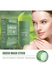 1pc Green Tea Mask Stick Purifying Mud Stick Facial Mask Cleansing Mask Oil-control Deep Clean Pores Skin Care 40g