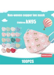 50/200pcs KN95 Disposable Face Mask Printed Children Virus Cartoon Pattern Cute Mask Anti-Dust Protective Christmas Mascarilla