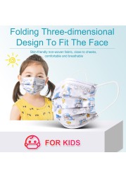 Children's disposable mask girl 3 layer respirator anti-dust maske Doraemon cartoon children's masks mascarillas ninos kitty bear