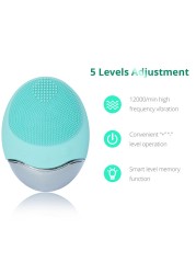 Rechargeable Electric Facial Cleanser Multifunctional Face Massager Cleaning Brush Skin Exfoliating Clear Acne IPX7 Waterproof