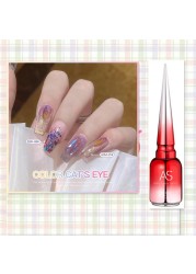 Cat Eye Nail Gel Polish Transparent Custom Glossy UV Semi Permanent Varnish Gel Nail Salon Nail Polish TSLM1