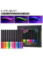 Hot Sale 12 Colors Fluorescent Eyeliner Kit Waterproof Eyeliner Kit Colorful Eyeliner Pencil Cosmetics Set