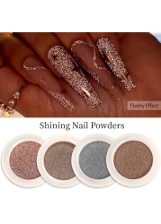 Born Pretty Reflective Glitter Powder Sea Salt Nail Powder Shining Nail Glitter Chrome Pigment Dust Hollow Powder Nail Decoration