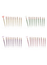 A0ND 10 Makeup Brushes Tool Set Cosmetic Powder Eye Shadow Foundation Blush Brushes Tools