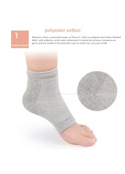 Colorful Cotton Socks Peds Anti-cracking Liner Heel Socks Soft Elastic Silicone Moisturizing Foot Skin Care Heel Foot Protection