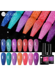 ur sugar 7.5ml neon yellow reflective glitter gel nail polish shine twilight nail gel nail art varnish semi permanent varnish