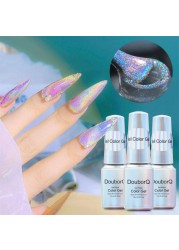 7ml rainbow holographic cat magnetic gel laser glitter magnetic gel varnish soak off uv gel nail gel