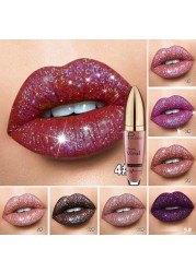 18 Color Matte To Glitter Shimmer Liquid Lipstick Shiny Diamond Lip Gloss Waterproof Long Lasting Pearl Lipgloss Women Lips Makeup