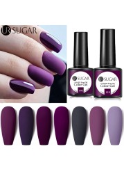 ur sugar 7.5ml purple color gel nail polish matte top coat semi permanent soak off nail art uv gel varnish all for manicure