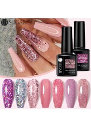 UR SUGAR Glitter Nail Gel Polish Color Glitter Sequins Shiny Gel Base Long Lasting Nail Art Varnish