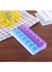 7/14 Grids 7 Days Weekly Candy Pill Case Medicine Tablet Dispenser Organizer Pill Box Splitter Pill Storage Case Organizer Container