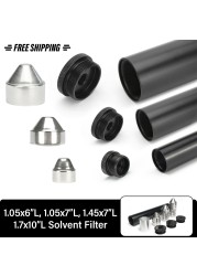 1.7x10''l, 1.45x7''l, 1.05x7''l, 1.05x6''l Cone Cups Stainless Steel Solvent Cleaning Tube With End Caps 1/2x28+5/8x24 .22 308 9mm