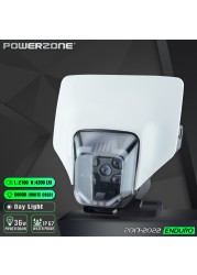 POWERZONE New Motorcycle 2021 Headlight Headlamp Head Lamp Light For Husqvarna FE250 FE350 FE450 2020 2021 2022 LED Headlight