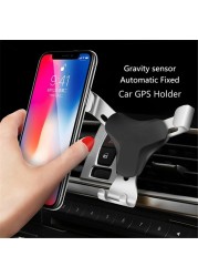 Car universal air vent mobile phone holder for smartphone non-magnetic car support