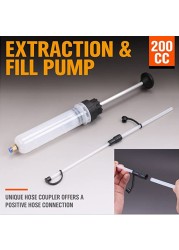 Car Oil Liquid Extractor Auto Air Pump Filling Syringe Bottle Auto Transfer Fuel Extraction Hand Pump Tools 200cc