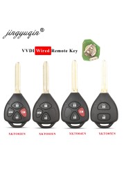 Jingyuqin السلكية العالمي مفتاح بعيد XKTO02EN XKTO03EN XKTO04EN XKTO05EN لتويوتا نمط شقة 2/3/4 BTN ل VVDI2 VVDI مفتاح أداة