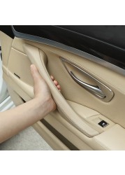 1pc For BMW 5 Series F10 F11 Beige Black Car Left Right Inside Interior Handle Panel Inner Door Pull Trim Cover