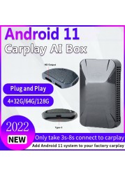 Wireless CarPlay Ai Box Android 11 Android Auto Youtube Netflix Play for VW Ford Mercedes Audi Porsche Volvo Nissan Kia Toyota