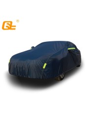 190T Universal Full Car Cover Blue Outdoor Snow Ice Dust Sun UV Shade Cover Auto Exterior Accessories Fit Suv Sedan Hatchback