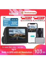 70mai A800S 4K Car DVR GPS ADAS 70mai 4K Dash Cam A800S 24H Parking Monitior 140FOV Support Dual View Rear Camera