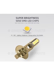 1 قطعة تعزيز كبير H1 عالية الطاقة 13 SMD 5050 لمبة LED الأبيض سيارة السيارات العلوي الضباب رئيس أضواء مصباح DC 12V