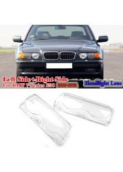 مصباح أمامي للسيارة الظل عدسة المصباح الأمامي قذيفة غطاء صالح لل BMW E38 1999 2000 2001 728i 730i 735i 740i استبدال اكسسوارات السيارات