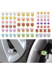 4pcs Car Wheel Air Valve Cover Tire Rhinestone Crown Pattern Brass Core Auto Truck Tire Rim Stem Dust Cover Air Universal Accessories