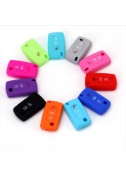 Silicone Car Console Key Cover Case Shell Skin Protection for Citroen C2 C4 C5 Picasso Xsara C5 C6 C8 Folding Keys Accessories