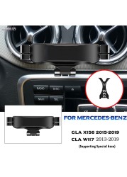 Car Mobile Phone Holder Air Vent Outlet Clip Holder Gravity GPS Bracket For Mercedes Benz GLA CLA X156 W117 C117