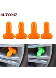 AUTCOAT Prank Valve Stem Caps, Universal Car Tire Valve Caps, Tire Cover Flare Stem Cap, Fits Cars, Trucks, Motorcycles