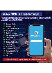 Vgate vLinker BM+ELM327 V2.2 Bluetooth 4.0 WiFi for BMW Scanner OBD 2 OBD2 Car Diagnostic Auto Tool ELM 327 ODB2 for BMW