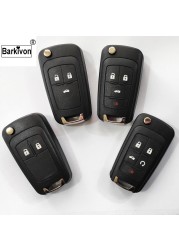 Parkifon - Flip Case with Uncut Key Blade, Car Key Cover Fit for Chevrolet Cruze, 2, 3, 4 and 5 Buttons