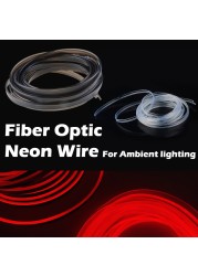 3mm Fiber Optic Neon Wire Extension Strip Light Invisible Guide Accessories for Car Interior Ambient Lighting Equipment