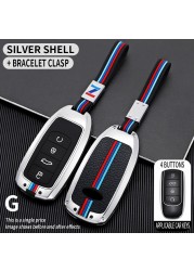 1x Zinc Alloy 4 Button Smart Car Key Case For Chery Tiggo 8 Pro Tiggo 8 Plus New 5plus 7pro Shell Key Bag Protector